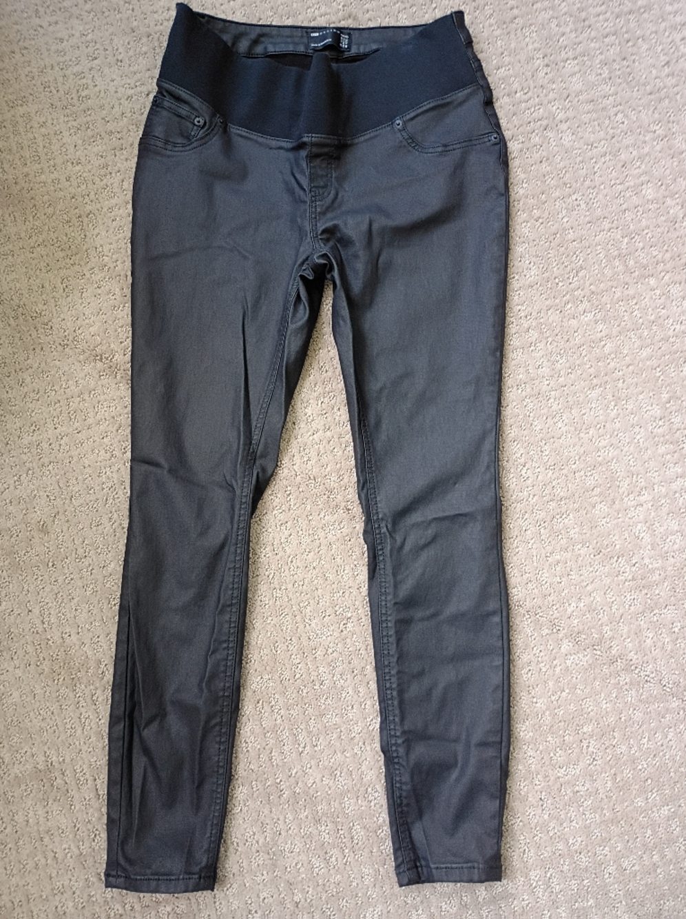 Asos Design Black Maternity Pants with Elastic Waist